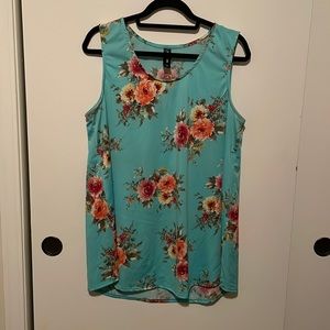 Agnes & Dora: Light Blue with Floral Tank (XL)